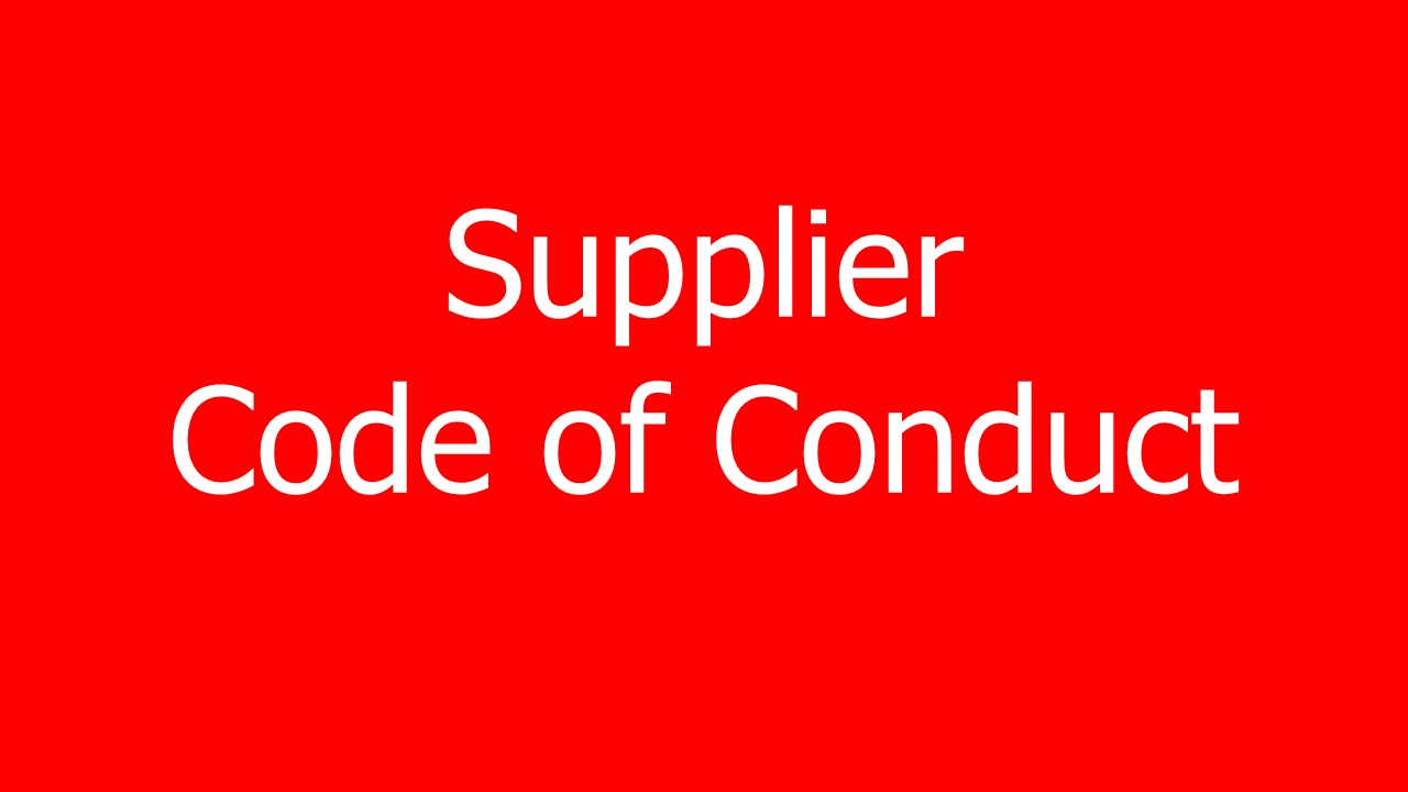 Supplier Code of Conduct